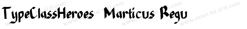 TypeClassHeroes  Marticus Regular字体转换